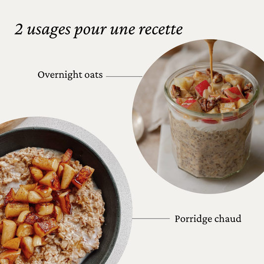 OVERNIGHT OATS & PORRIDGE Pomme Pécan