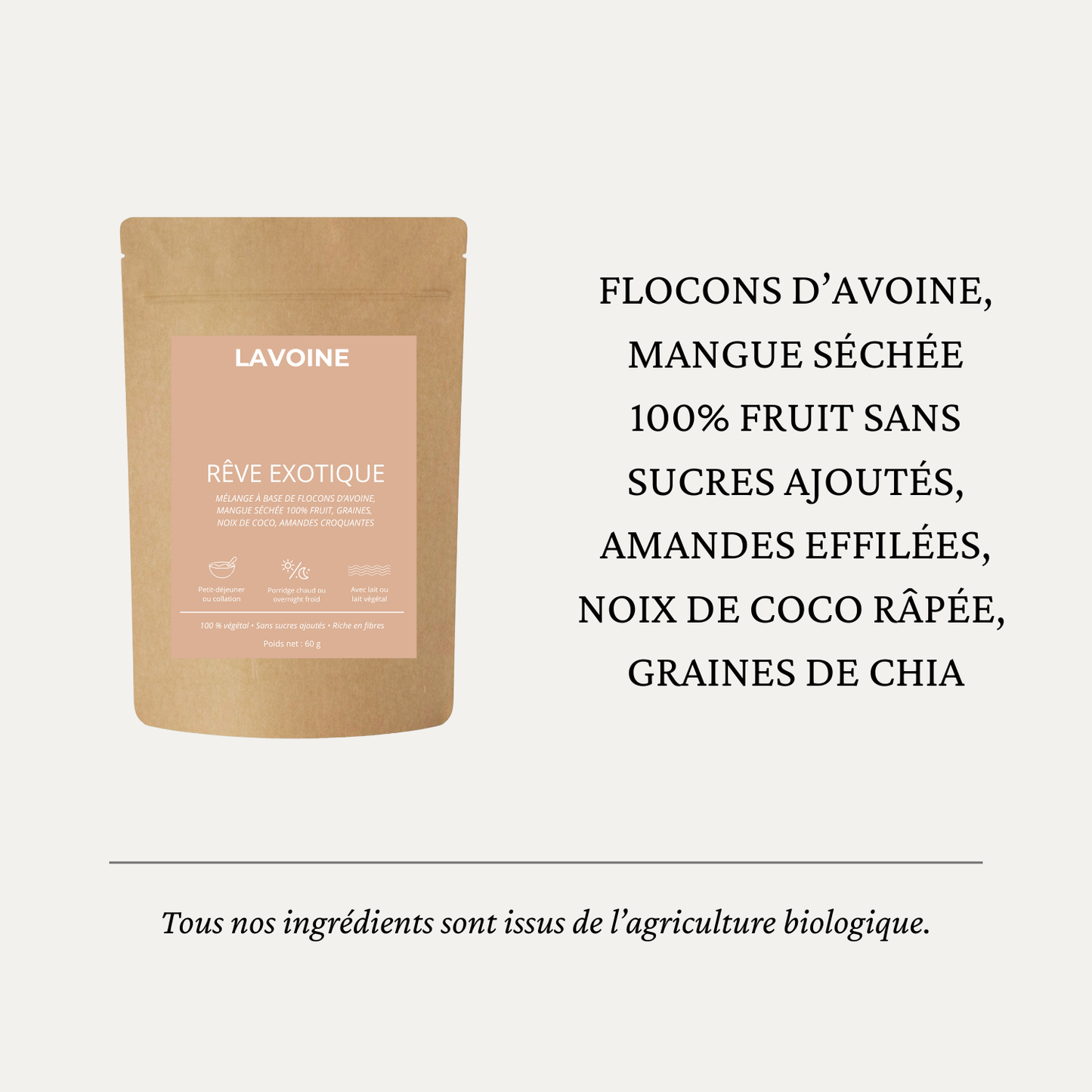 PORRIDGE & OVERNIGHT OATS Rêve Exotique