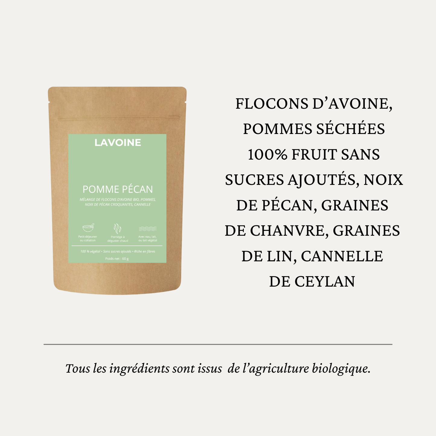 Porridge Pomme Pécan