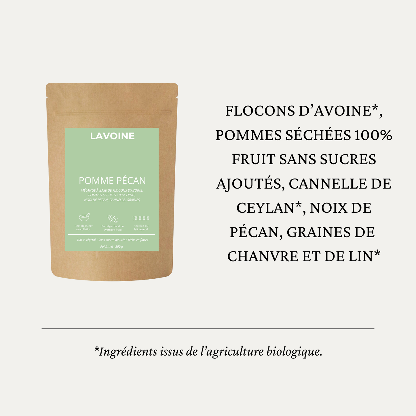 PORRIDGE & OVERNIGHT OATS Pomme Pécan